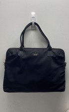Kate Spade Black Nylon Slim Laptop Bag Briefcase Large Gold Hardware picture