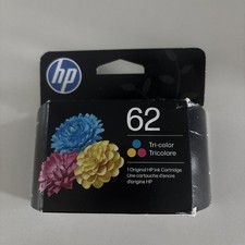 HP 62 Tri-Color Genuine/Original Ink Cartridge C2P06AN EXP 03/2028 picture