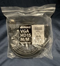 Inland VGA Male to VGA Male Cable 25 ft. - Black picture
