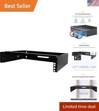 Durable 2U Wall Mount Network Rack - Easy Install with Patch Panel Bracket picture