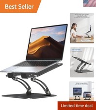 Elegant Adjustable Laptop Stand - Ergonomic Dual Foldable Riser for All Laptops picture