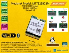 AMD Mediatek RZ717 MT7925 M.2 WIFI 7 802.11BE Bluetooth 5.4 Triband Filogic 360 picture