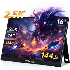 16 Inch 2.5K 144Hz Portable Gaming Monitor WUAWE 16:10 IPS FreeSync Pro 3ms picture