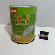 CD-R 80 Minute Recording Discs HQ Staples 700MB 52x Speed 100 Disc Pack NEW picture