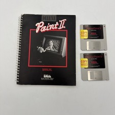 Deluxe Paint II v2.0 Commodore Amiga Manual Key & Art Disks EA Tested Working picture