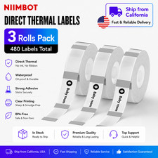 3PK NIIMBOT Thermal Label Maker Clear Tape 14x40mm (0.55