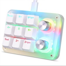 9Key Mechanical Numpad 2 Programmable Knobs LED Backlit Macro Keypad PC picture