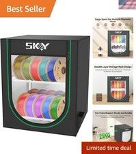 Elegant 2-Tier 3D Printer Filament Storage Box for 20 Rolls - Waterproof Rack picture