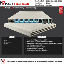 QFX5100-48S-3AFI Juniper  48 Port SFP+ 6 QSFP+ 2x SFP/RJ-45 Switch picture