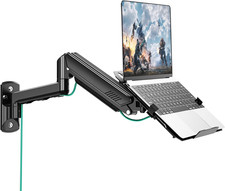 Laptop Wall Mount, 2-In-1 Monitor Wall Mount with Vented Tray for 11-17