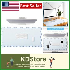 Portable Waterproof Desk Mat - Large 36x17 Scalloped Design for School & Work picture