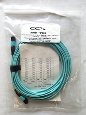 MTP MTP OM3 12-Fiber 10GB F-F, MM, Corning, CCX CORP, 6 Meters - LOT OF 3 picture