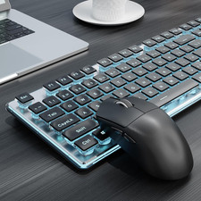 X7S Wireless Keyboard and Mouse with Pudding Keycaps, Metal Panel, 2.4G Recharge picture