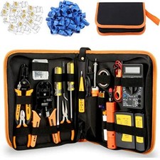Leatbuy Network Crimp Tool Kit For Rj45/rj11/rj12/cat5/cat6/cat5e/8p Professiona picture