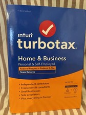 2022 Intuit Turbotax Home & Business Tax Software CD Physical Disc Windows Mac picture