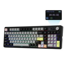 EPOMAKER TH99 PRO 96% Mechanical Keyboard with Screen & Creamy Jade, Black picture