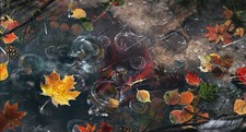 Landscape max suleimanov art fall leaves rain Custom Gaming Mat Desk picture