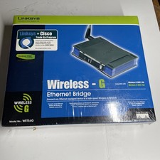 Linksys WET54G 2.4GHZ 802.11G Wireless-G Ethernet Bridge 54 MBPS URR3-26 picture