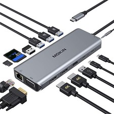 MOKiN 14 IN 1 USB-C Docking Station Dual Monitor picture
