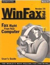 WinFax 7.5 Pro PC CD send receive document faxes directly from your computer picture