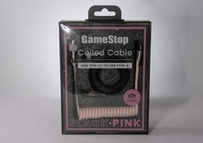 GameStop Coiled USB-C To USB-A Mechanical Keyboard Cable • BLACK + PINK · 6Ft. picture