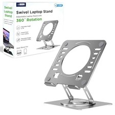 UNCAGED ERGONOMICS SWIVEL LAPTOP STAND FOR ADJUSTABLE COMPUTER IPAD - SILVER picture