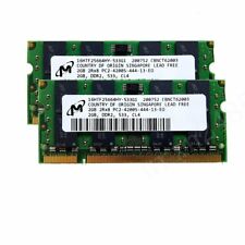 For Micron 4GB 2x 2GB DDR2 533MHz PC2-4200S 2Rx8 200Pin SO-DIMM LAPTOP Memory picture