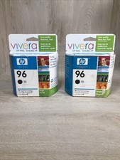 Lot Of 2 Genuine HP Vivera 96 Black Ink Cartridges Exp 04/2007 NEW picture