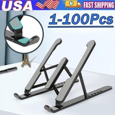 100Pcs Portable Laptop Stand Adjustable Foldable Notebook Tablet Holder Desk Lot picture