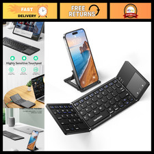 Foldable Bluetooth Keyboard with Touchpad, Ultra Slim Compact Design, Black picture