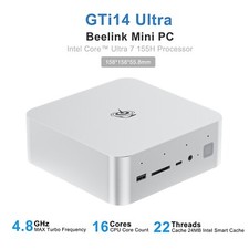 Beelink Mini PC Game GTi14 Intel Core Ultra 7 155H DDR5 32GB+1TB 4.8GHz Silver picture