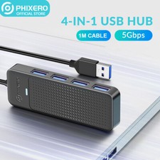 PHIXERO USB HUB 3.0 4-Port Splitter USB USB A HUB Adapter Expansion 0.5/3.3ft picture