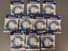 BAG OF 10 Weltron 7' Blue CAT6 RJ45 Snagless Patch Cables # 90-C6CB-BL-007 picture
