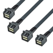 2 Packs 12G Internal Mini SAS Cable SFF-8643 to SFF-8643 HD 30AWG 0.8 Meters picture