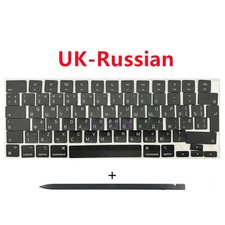 New Keyboard UK-Russian Layout Keys Keycaps For MacBook Pro 14