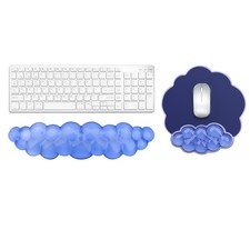 Gel Cloud Keyboard and Mouse Wrist Rest, Cute Clear Blue Set picture