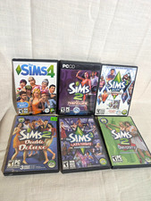 EA The Sims PC/Mac CD Game Lot: Sims 4, Sims 2 Nightlife Double Deluxe & Sims 3 picture