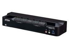 Aten Desktop 4-Port USB 3.0 8K DisplayPort KVMP Switch (Cables included) picture