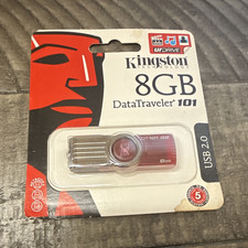 Kingston DataTraveler 101 8GB USB 2.0 USB Flash Drive Red/Silver DT101G2/8GBZ picture