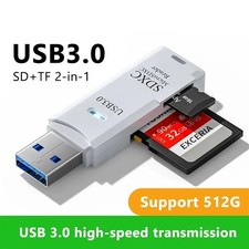 2-in-1 USB3.0/2.0 Card Reader Multi Functional Micro SD TF Memory Card Reader US picture