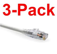 LEVITON 3-Pack eXtreme 10 ft. Cat 6+ Patch Cord, White picture