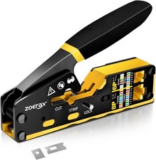 RJ45 Crimping Tool Ethernet Crimp Tool Crimper for RJ11/RJ12 Standard,RJ45 Pass picture