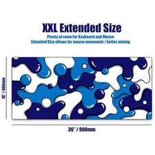 Blue XXL Gaming Mouse Pad - Desk Mat for Keyboard picture