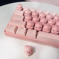 Cute Pink Pig Mechanical Keyboard Pig Keycaps Collection Keyboard Gift  picture