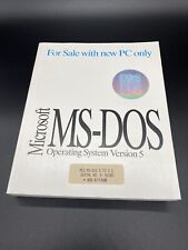 Vintage Microsoft MS-DOS Version 5 Genuine Operating System Manual picture