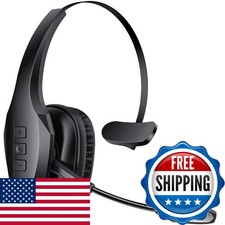 Necode A19 Trucker Bluetooth Headset Dual Noise Cancelling Mic Mute Button 55Hrs picture
