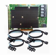 LSI 9300-16i 12Gbps 16Port SAS PCIe x8 HBA P16 IT Mode UNRAID 4*SFF-8643 cable picture