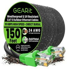 GEARit Cat6 Ethernet Cable 150ft Outdoor Direct Burial High Speed Internet picture