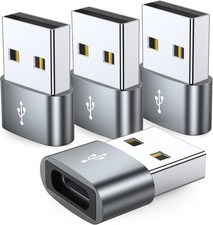 4 Pack USB to USB-C Adapter for iPhone 17/16 Pro Max 15 14 13 12, iPad, Galaxy picture