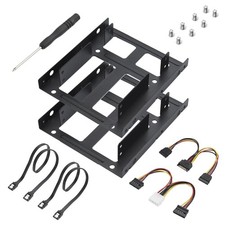 Double Deck SSD Mounting Bracket 2.5 To 3.5 Hard Drive Metal Adapter 2 PCS picture